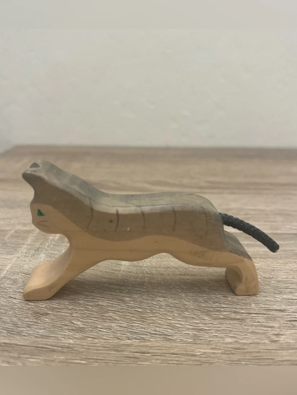 Set of 5 German Ostheimer Wooden Toy Woodland Animals Skunk Raccoon Deer Fox Cat